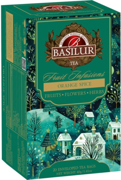 BASILUR Christmas Fruit Orange Spice Gastro-Teebeutel 20x1,8g