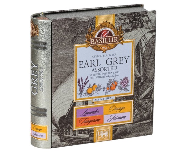 BASILUR Earl Grey Buch Dose sortiert 32x2g