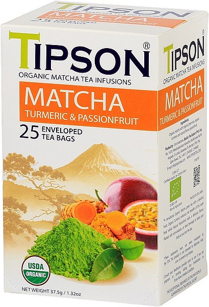 Tipson Tea Matcha Turmeric & Passionfruit (25 Beutel)