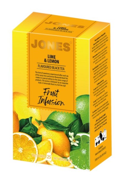 JONES Schwarzer Tee Lime & Lemon 25x2g