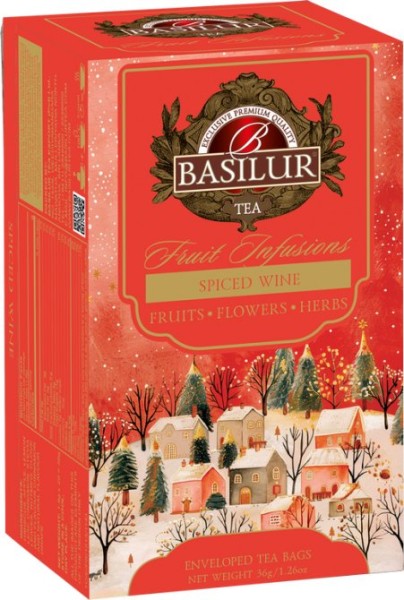 BASILUR Christmas Obst Gewürzwein Gastro-Teebeutel 20x1,8g