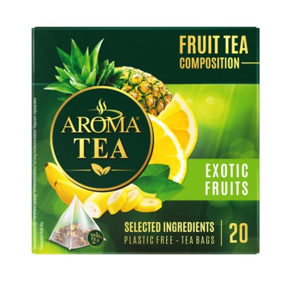 Aroma Tee Exotische Früchte Pyramidenbeutel 20x2g